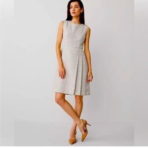 NEW $149 Ann Taylor Tweed Button Shoulder Sheath Dress sz 0P